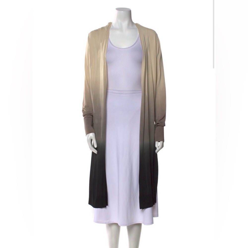 Lafayette 148 New York Beige Knit Cardigan